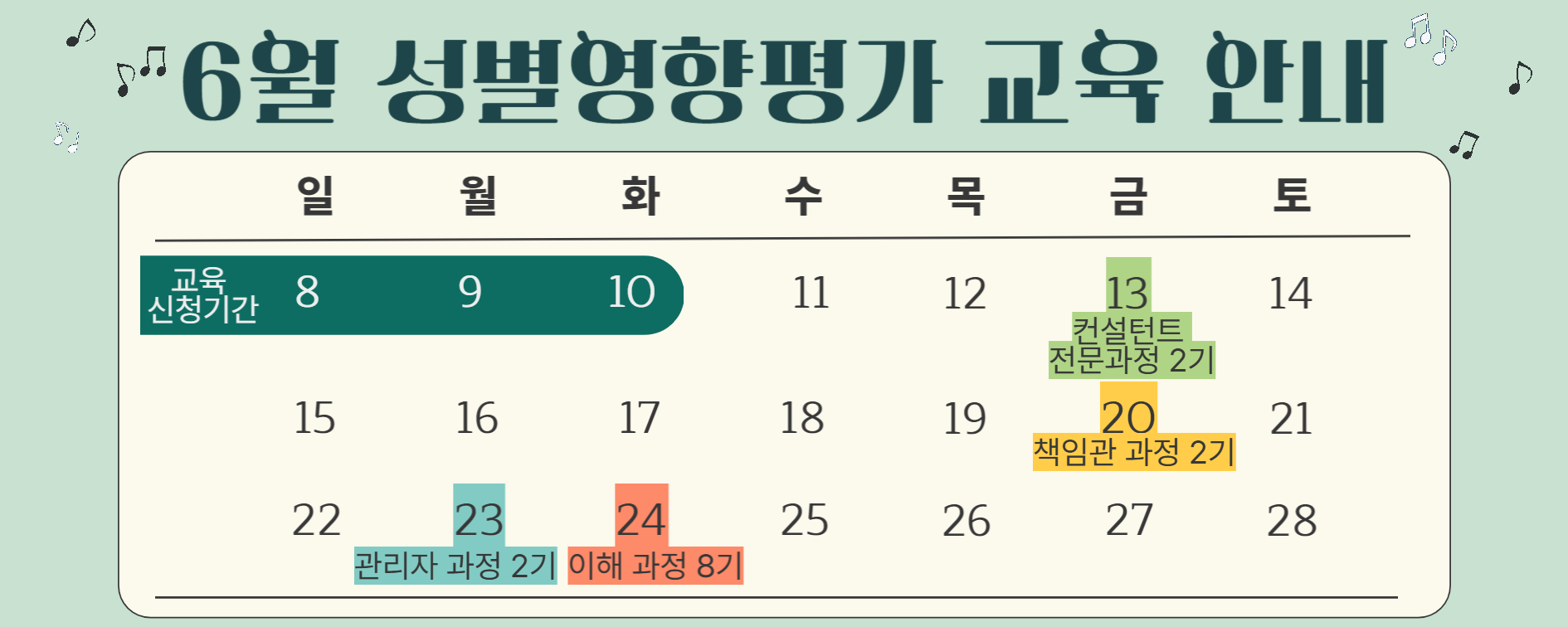 6월 성별안내